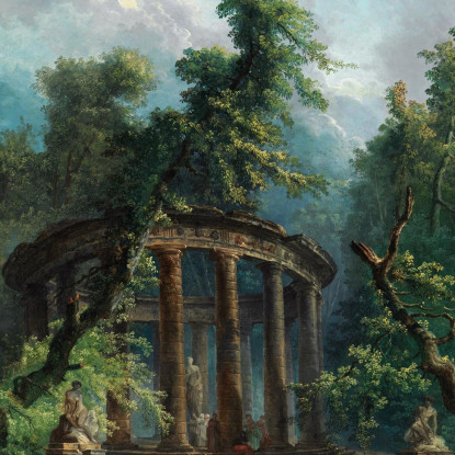 La Piscina Balneabile Hubert Robert hrb91 quadro stampato su tela