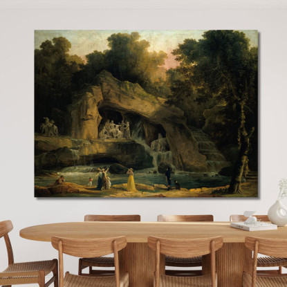 Le Terme Di Apollo A Versailles Hubert Robert hrb92 quadro stampato su tela