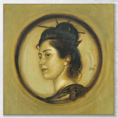 Marie Bloccata In Costume Giapponese Franz von Stuck fvs49 quadro stampato su tela