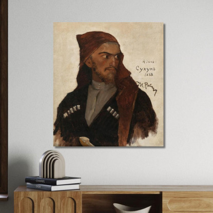 Ritratto Di Un Principe Cabardino Ilya Efimovich Repin ier9 quadro stampato su tela