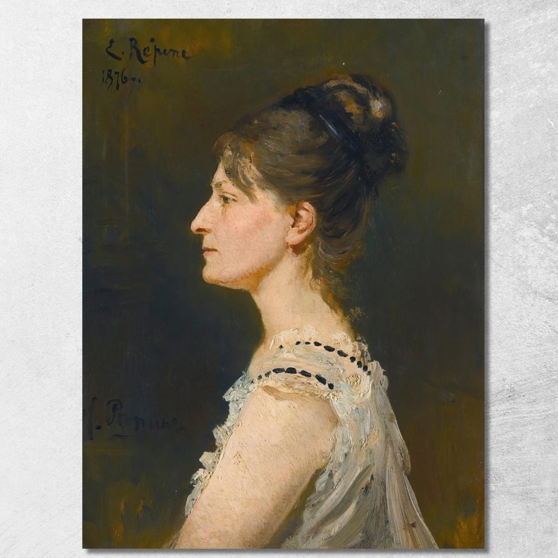 Ritratto Di Una Signora Che Si Dice Sia Maria Grigorievna Ge Ilya Efimovich Repin ier10 quadro stampato su tela Ritratto Di Una Signora Che Si Dice Sia Maria Grigorievna Ge Ilya Efimovich Repin ier10 quadro stampato su tela
