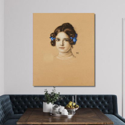 Mary Stuck La Figlia Dell'Artista Franz von Stuck fvs51 quadro stampato su tela
