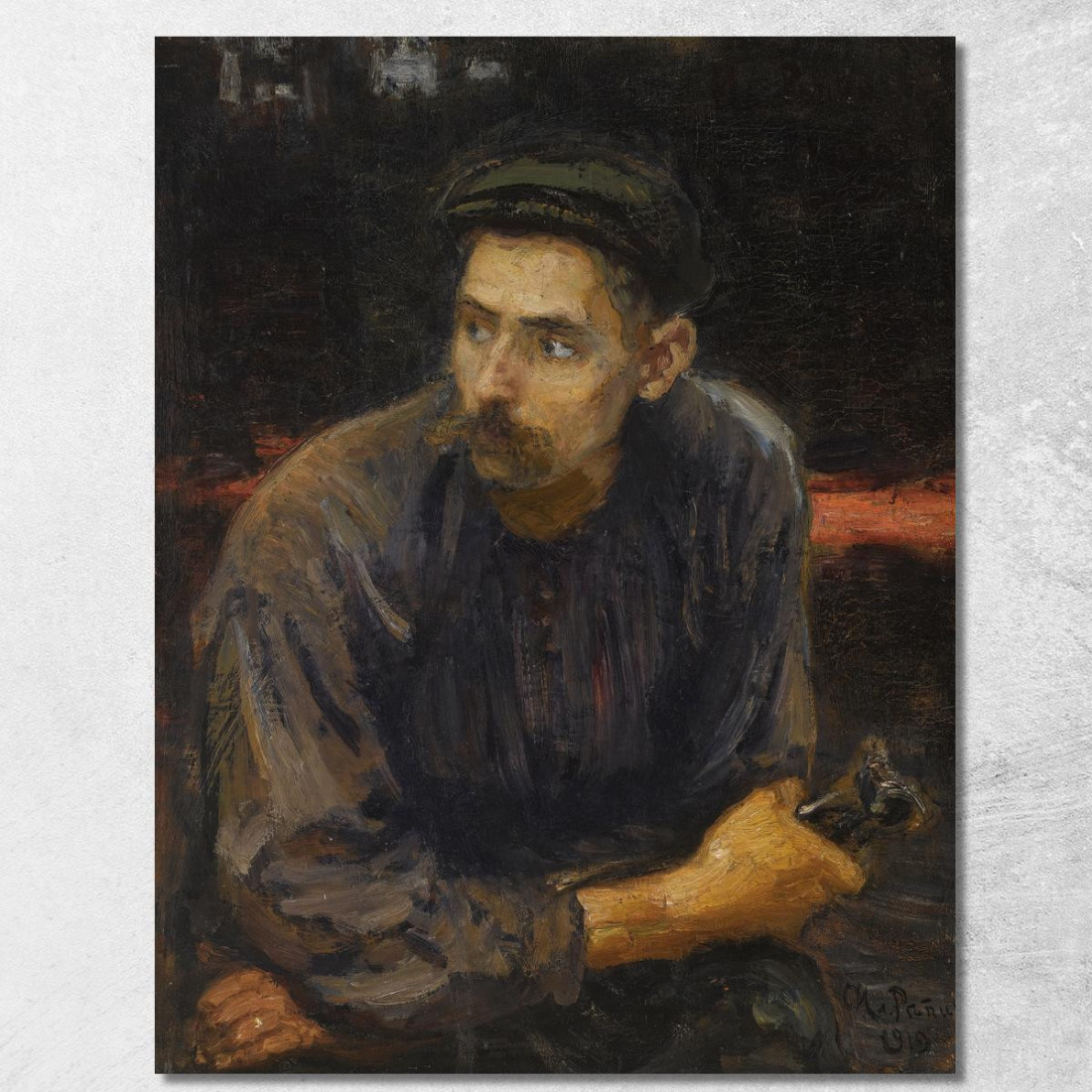 Ritratto Di Un Lavoratore Ilya Efimovich Repin ier13 quadro stampato su tela