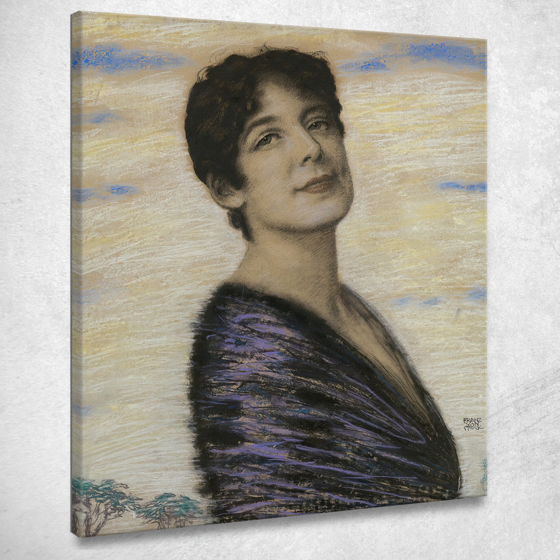 Mary Di Bloccato 2 Franz von Stuck fvs52 quadro stampato su tela Mary Di Bloccato 2 Franz von Stuck fvs52 quadro stampato su tela