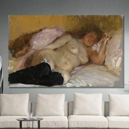 La Moglie Dell'Artista Natalia Nordman Dorme Ilya Efimovich Repin ier24 quadro stampato su tela