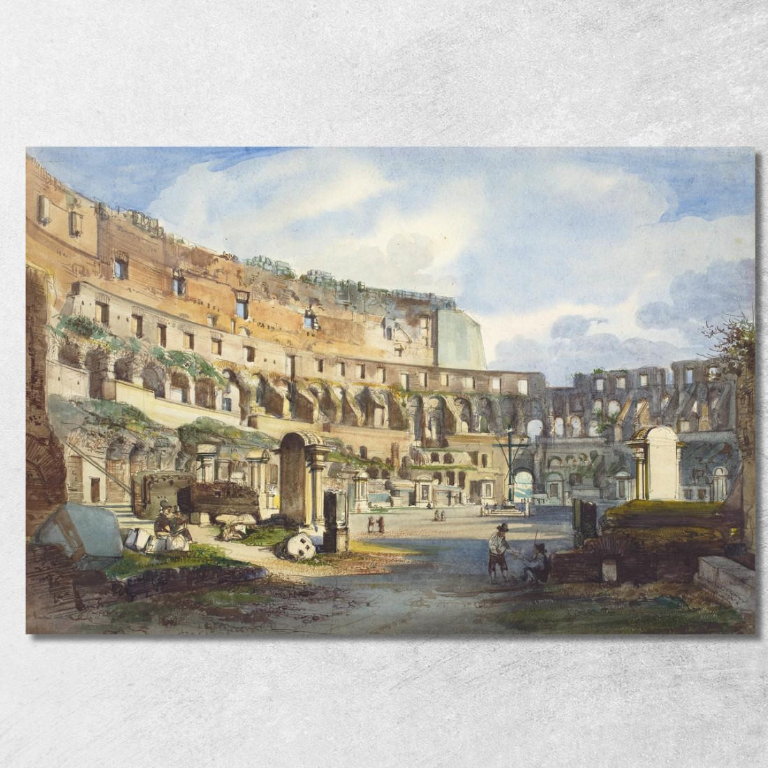 Interno Del Colosseo Ippolito Caffi icf8 quadro stampato su tela