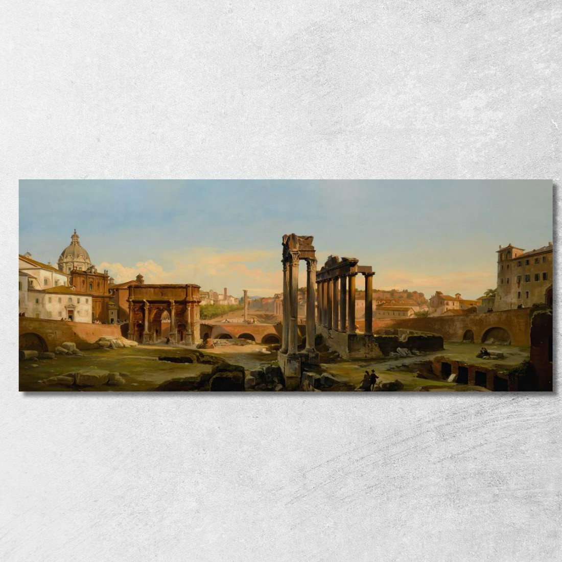 Roma Una Vista Del Foro Nella Luce Del Pomeriggio Ippolito Caffi icf13 quadro stampato su tela Roma Una Vista Del Foro Nella Luce Del Pomeriggio Ippolito Caffi icf13 quadro stampato su tela