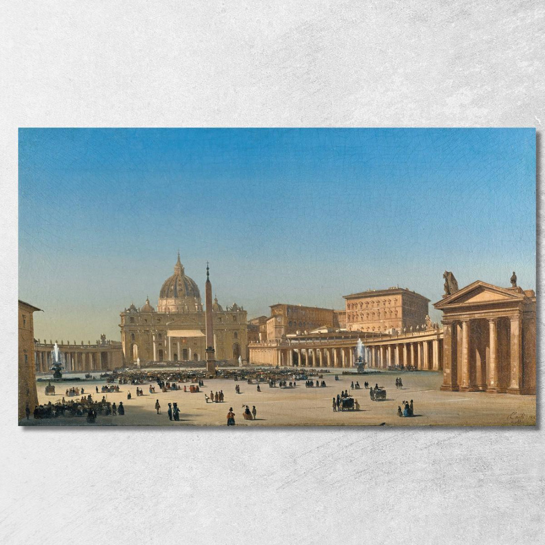La Benedizione Di Pio Ix In Piazza San Pietro Roma Ippolito Caffi icf20 quadro stampato su tela La Benedizione Di Pio Ix In Piazza San Pietro Roma Ippolito Caffi icf20 quadro stampato su tela