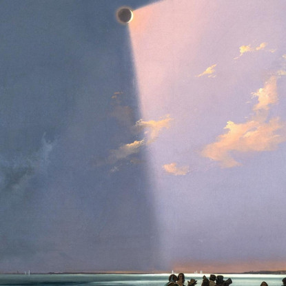 L'Eclissi Di Sole A Venezia 6 Luglio 1842 Ippolito Caffi icf21 quadro stampato su tela