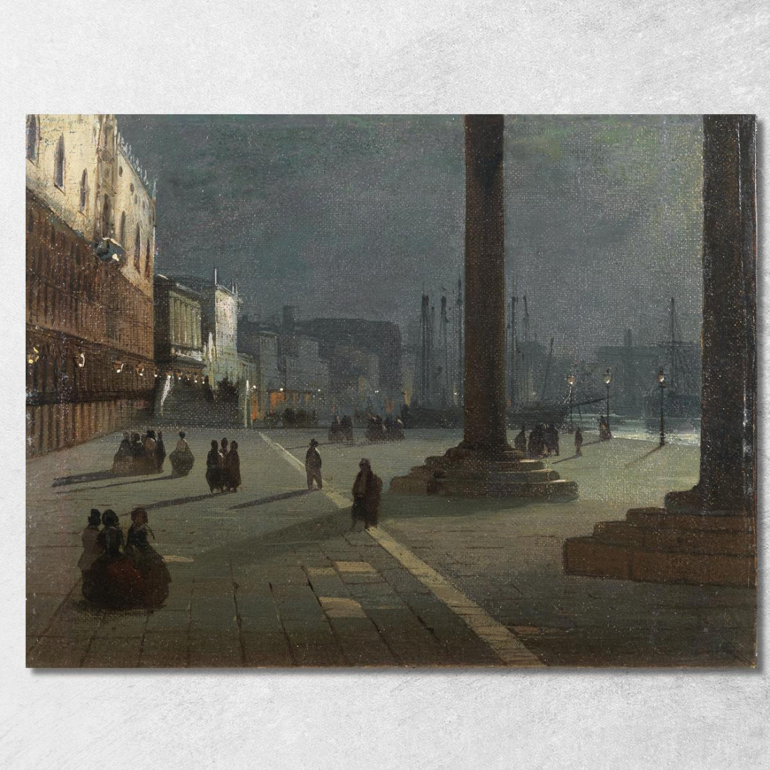 Venezia Molo Di San Marco Ippolito Caffi icf27 quadro stampato su tela Venezia Molo Di San Marco Ippolito Caffi icf27 quadro stampato su tela