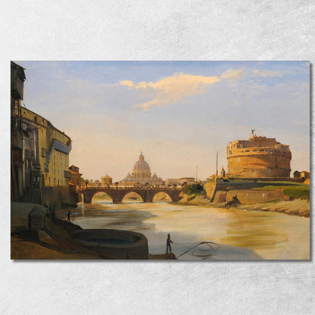 Vista Di Castel Sant'Angelo Roma Ippolito Caffi icf30 quadro stampato su tela Vista Di Castel Sant'Angelo Roma Ippolito Caffi icf30 quadro stampato su tela