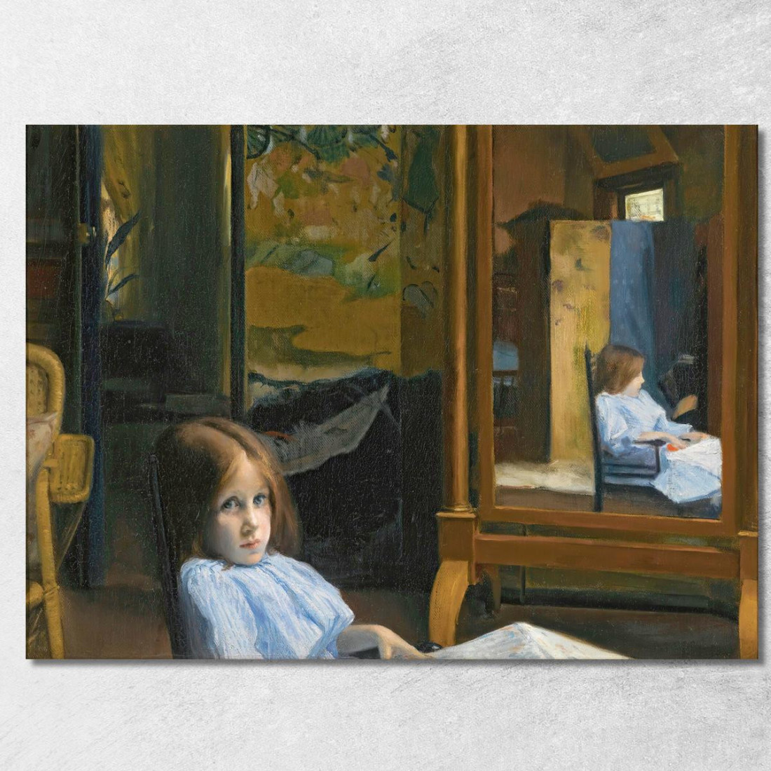 La Bambina Lucie Esnault Con La Psiche Jacques-Émile Blanche jeb8 quadro stampato su tela La Bambina Lucie Esnault Con La Psiche Jacques-Émile Blanche jeb8 quadro stampato su tela