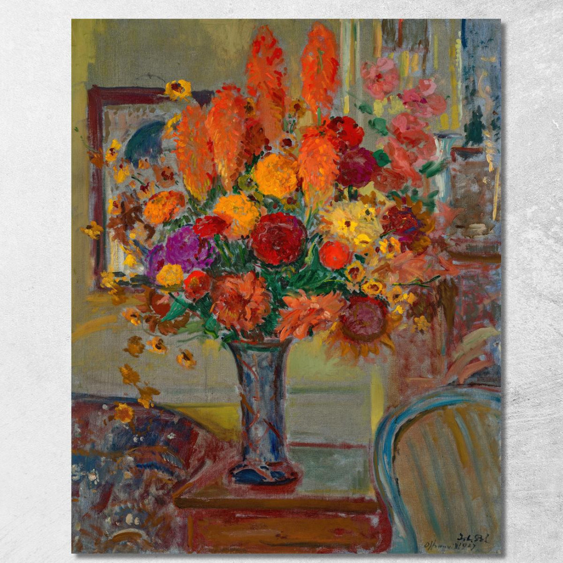 Fiori In Un Interno Jacques-Émile Blanche jeb9 quadro stampato su tela Fiori In Un Interno Jacques-Émile Blanche jeb9 quadro stampato su tela