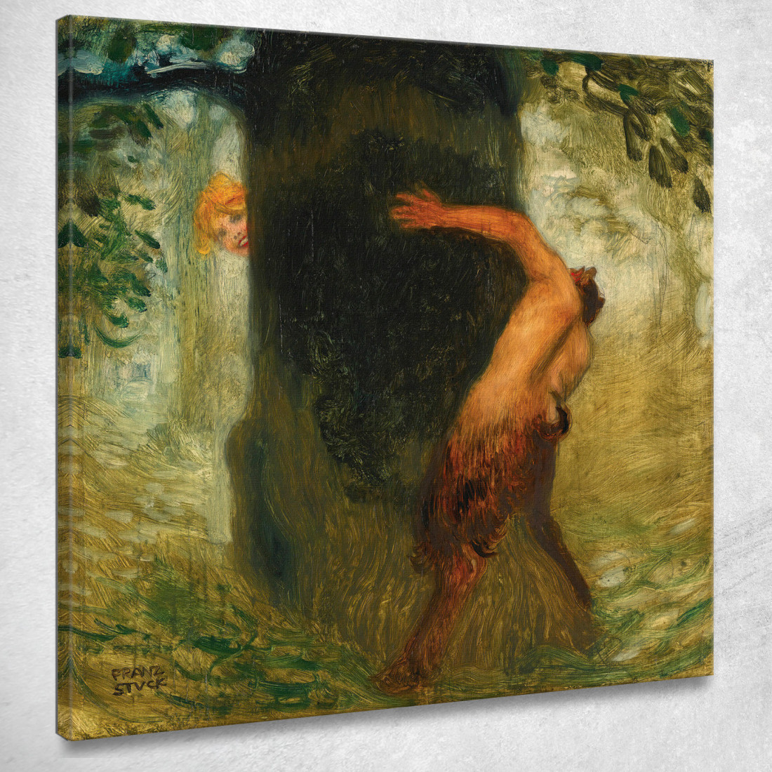 Neckerei La Presa In Giro Franz von Stuck fvs59 quadro stampato su tela Neckerei La Presa In Giro Franz von Stuck fvs59 quadro stampato su tela
