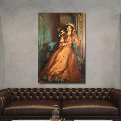Ritratto Di Mabel Dodge A Villa Curonia Jacques-Émile Blanche jeb34 quadro stampato su tela