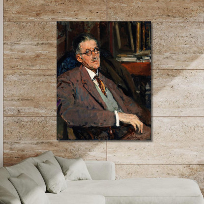 Ritratto Di James Joyce 1882-1941 Autore Jacques-Émile Blanche jeb44 quadro stampato su tela