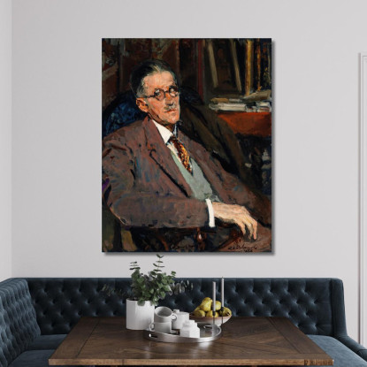 Ritratto Di James Joyce 1882-1941 Autore Jacques-Émile Blanche jeb44 quadro stampato su tela