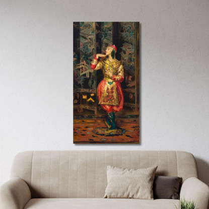 Vaslav Nijinsky In Danse Siamoise' Jacques-Émile Blanche jeb55 quadro stampato su tela