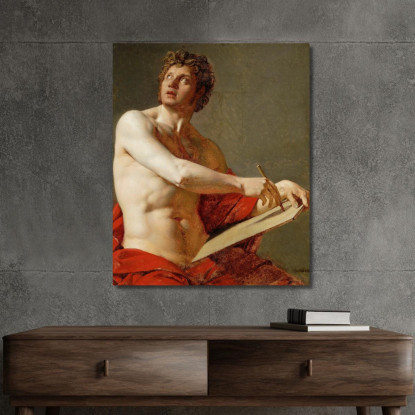 Studio Accademico Di Un Uomo Nudo Jean Auguste Dominique Ingres jad1 quadro stampato su tela