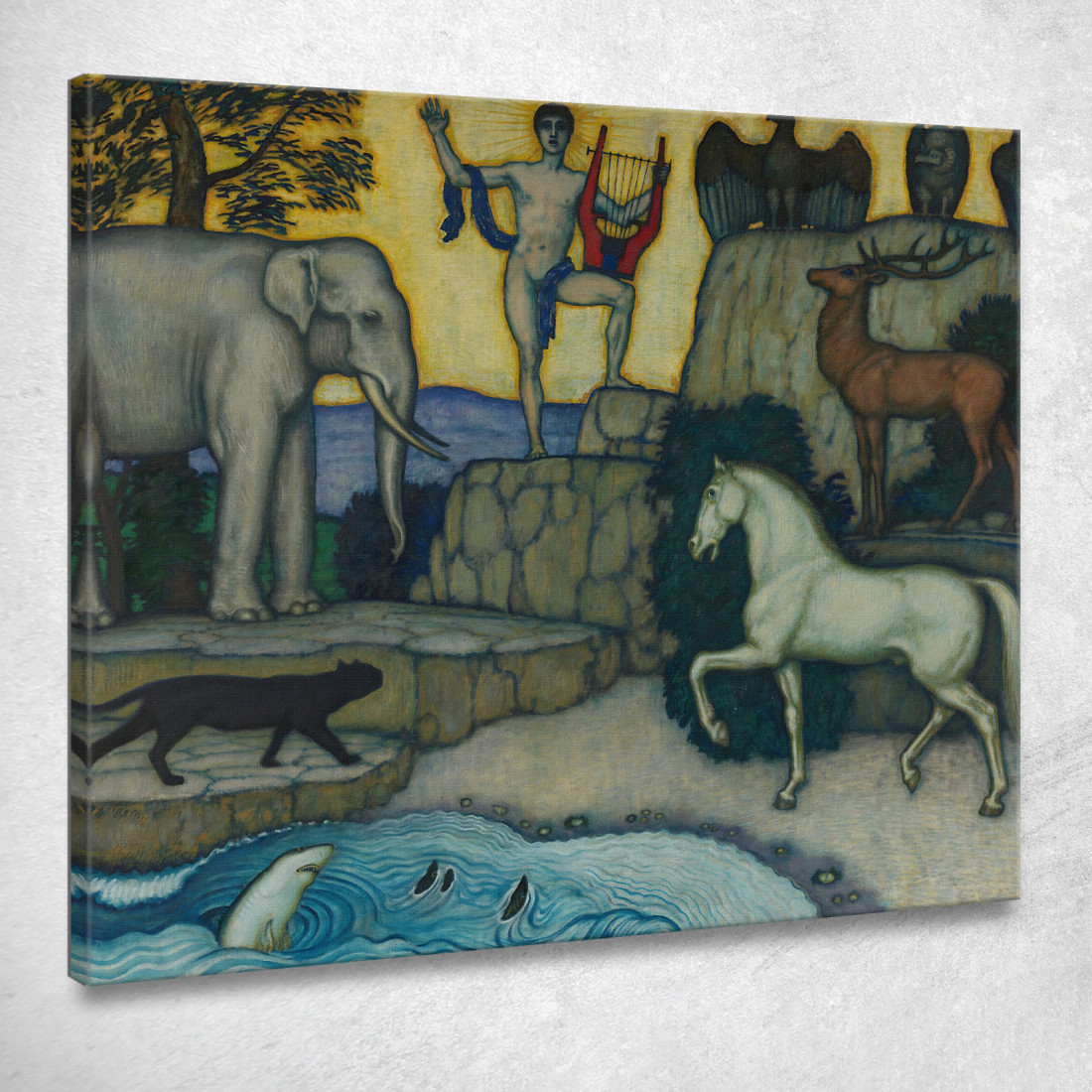 Orfeo E Gli Animali Franz von Stuck fvs65 quadro stampato su tela Orfeo E Gli Animali Franz von Stuck fvs65 quadro stampato su tela