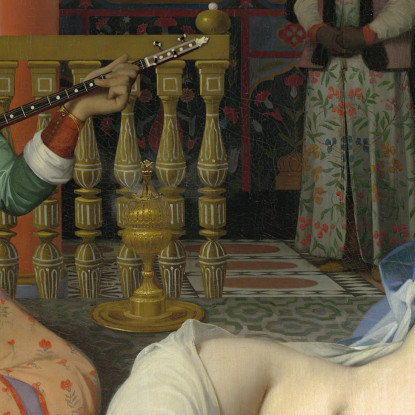 Odalisca Schiava Ed Eunuco Jean Auguste Dominique Ingres jad24 quadro stampato su tela