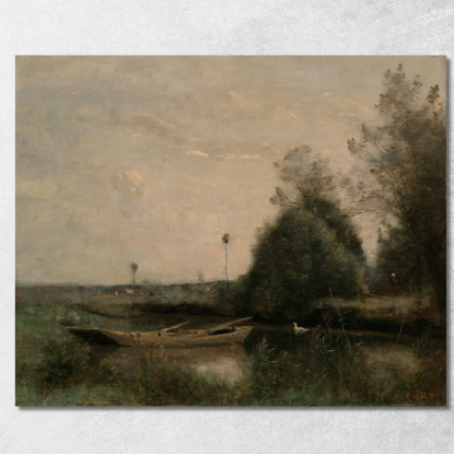 Uno Stagno A Mortain Jean-Baptiste-Camille Corot jbc4 quadro stampato su tela