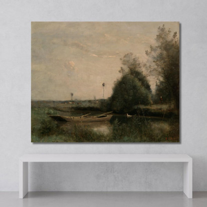 Uno Stagno A Mortain Jean-Baptiste-Camille Corot jbc4 quadro stampato su tela