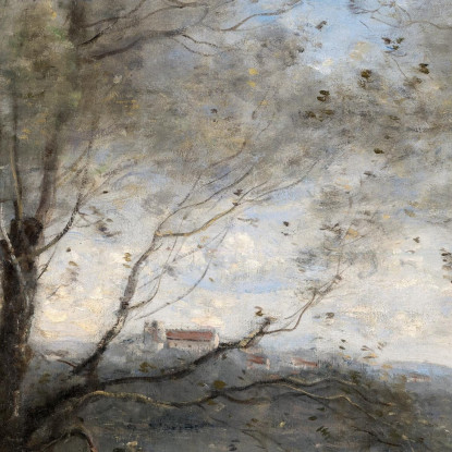 Uno Stagno Visto Attraverso Gli Alberi Jean-Baptiste-Camille Corot jbc5 quadro stampato su tela