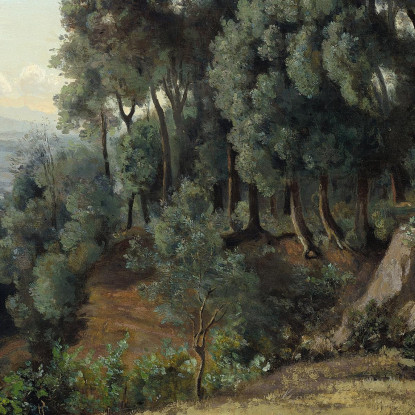 Una Vista Vicino A Volterra Jean-Baptiste-Camille Corot jbc7 quadro stampato su tela