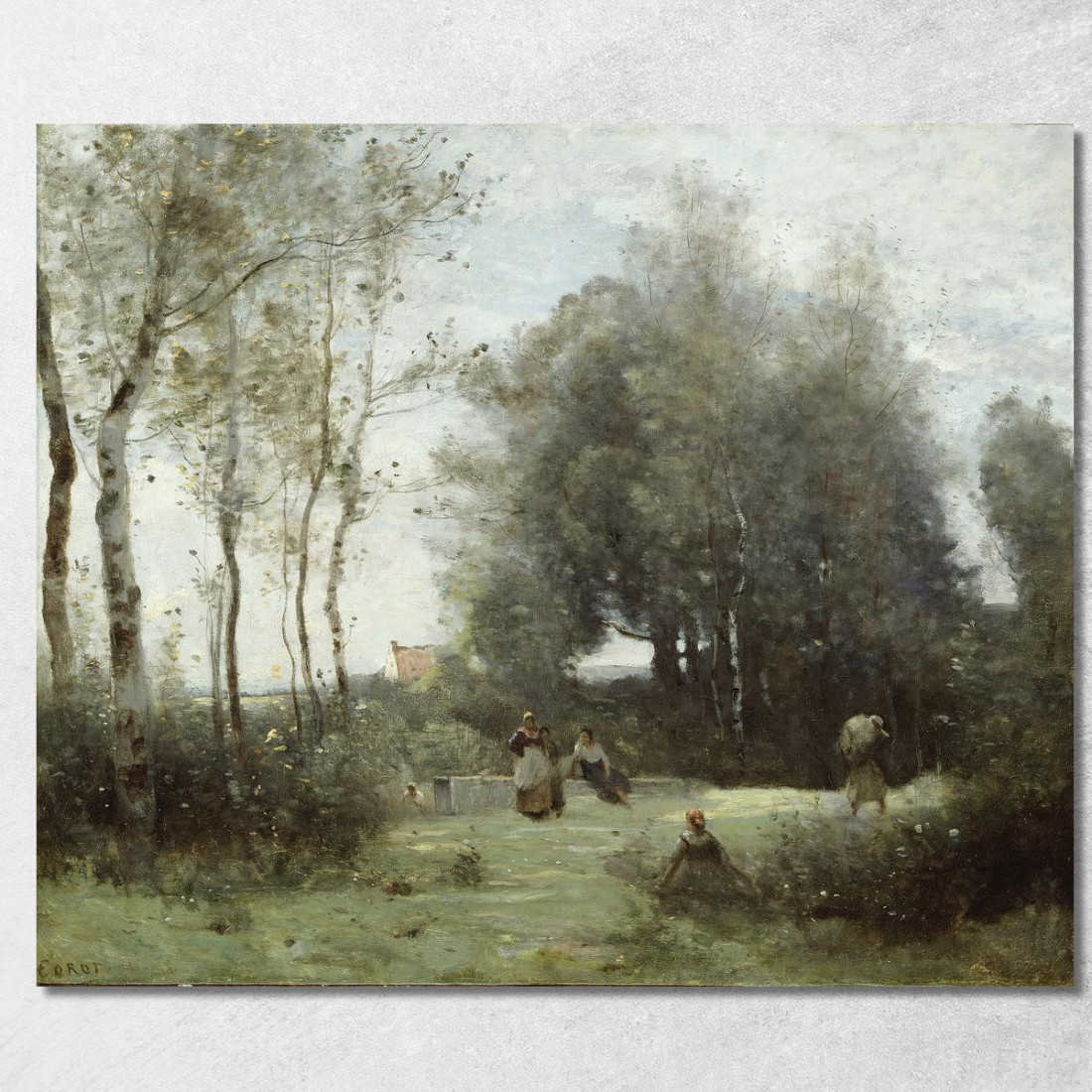 Arleux-Palluel Il Ponte Degli Incontri Jean-Baptiste-Camille Corot jbc16 quadro stampato su tela Arleux-Palluel Il Ponte Degli Incontri Jean-Baptiste-Camille Corot jbc16 quadro stampato su tela