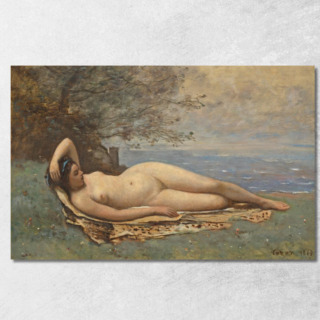 Baccante In Riva Al Mare Jean-Baptiste-Camille Corot jbc20 quadro stampato su tela