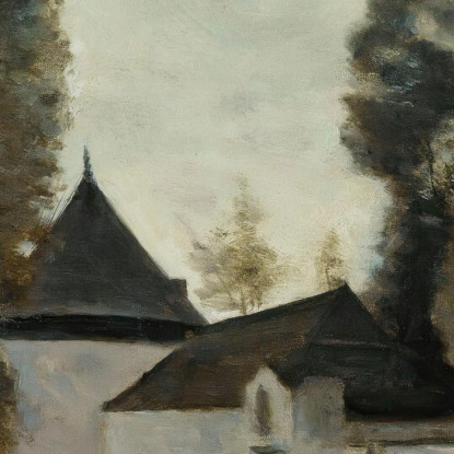 Beaune La Rolande. Il Castello Della Motte-Bastille Jean-Baptiste-Camille Corot jbc22 quadro stampato su tela