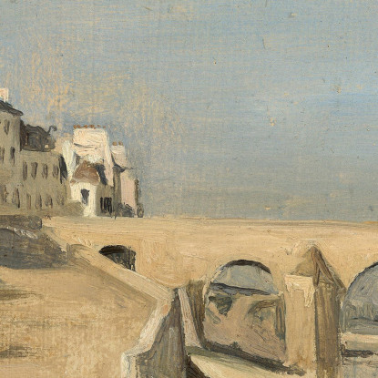 Ponte Sul Fiume Saona A Mâcon Jean-Baptiste-Camille Corot jbc27 quadro stampato su tela