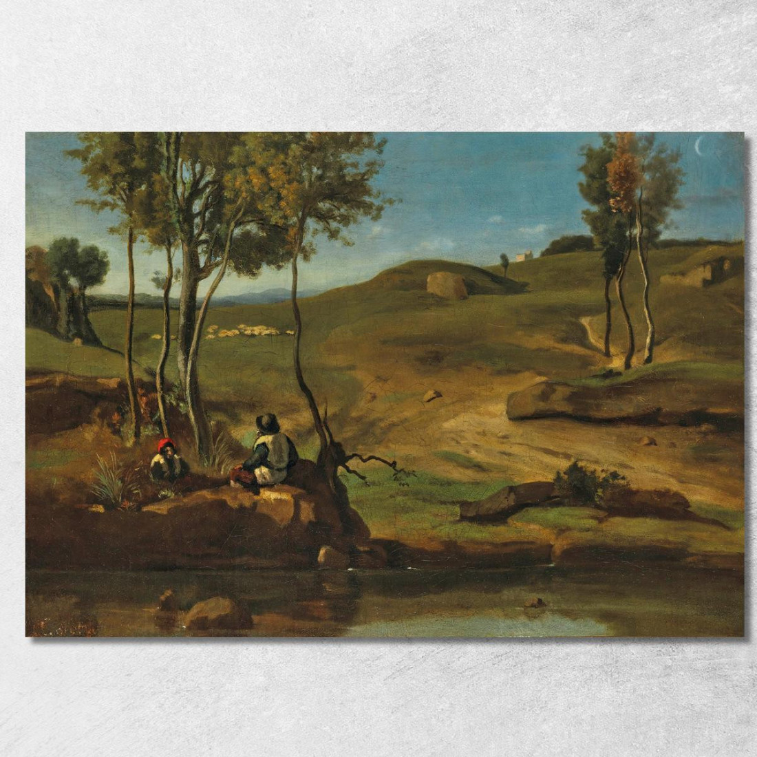 Campagna Italiana Jean-Baptiste-Camille Corot jbc31 quadro stampato su tela