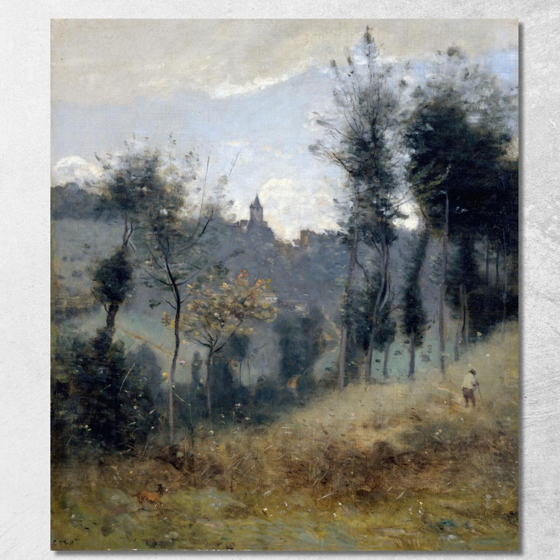 Canteleu Jean-Baptiste-Camille Corot jbc32 quadro stampato su tela