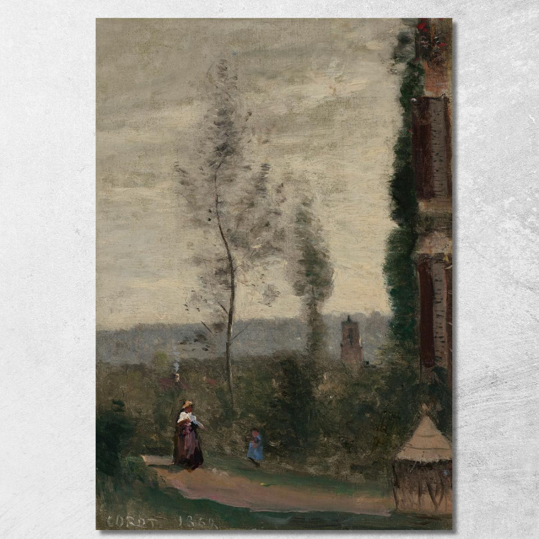 Coulommiers Il Giardino Di M. Preschez Jean-Baptiste-Camille Corot jbc40 quadro stampato su tela