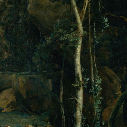 Diana E Atteone Diana Sorpresa Nel Suo Bagno Jean-Baptiste-Camille Corot jbc45 quadro stampato su tela