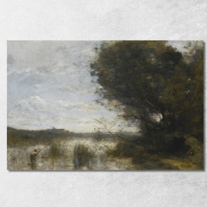 In Mezzo Alle Paludi Jean-Baptiste-Camille Corot jbc50 quadro stampato su tela