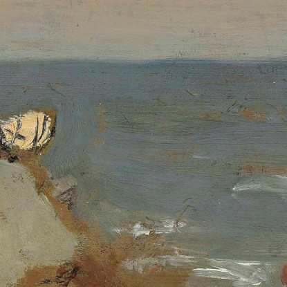 Donna E Bambino In Riva Al Mare Étretat Jean-Baptiste-Camille Corot jbc60 quadro stampato su tela