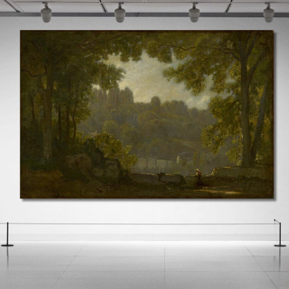 Paesaggio Forestale Jean-Baptiste-Camille Corot jbc68 quadro stampato su tela