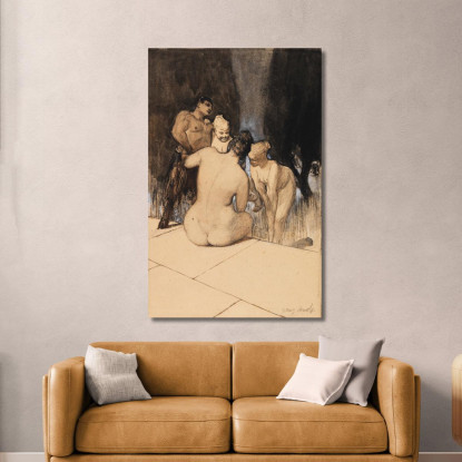 Satiro Con Ninfe E Bambino Franz von Stuck fvs82 quadro stampato su tela