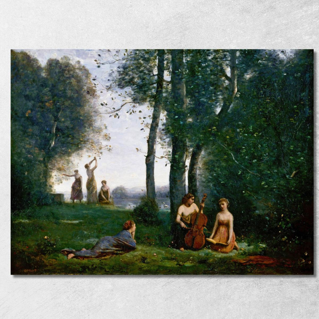 Il Concerto Campestre Jean-Baptiste-Camille Corot jbc119 quadro stampato su tela