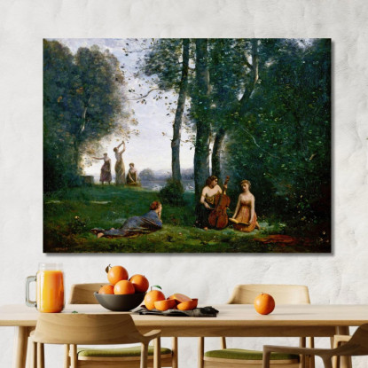 Il Concerto Campestre Jean-Baptiste-Camille Corot jbc119 quadro stampato su tela