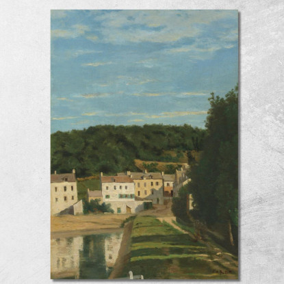 Le Case Cabassud A Ville D’Avray Jean-Baptiste-Camille Corot jbc146 quadro stampato su tela