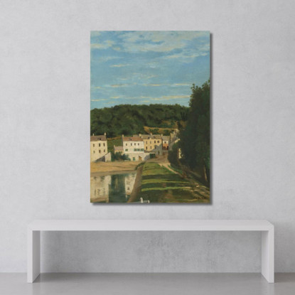 Le Case Cabassud A Ville D’Avray Jean-Baptiste-Camille Corot jbc146 quadro stampato su tela