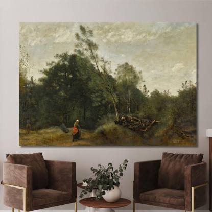 Ai Margini Del Bosco Nel Limosino Jean-Baptiste-Camille Corot jbc151 quadro stampato su tela