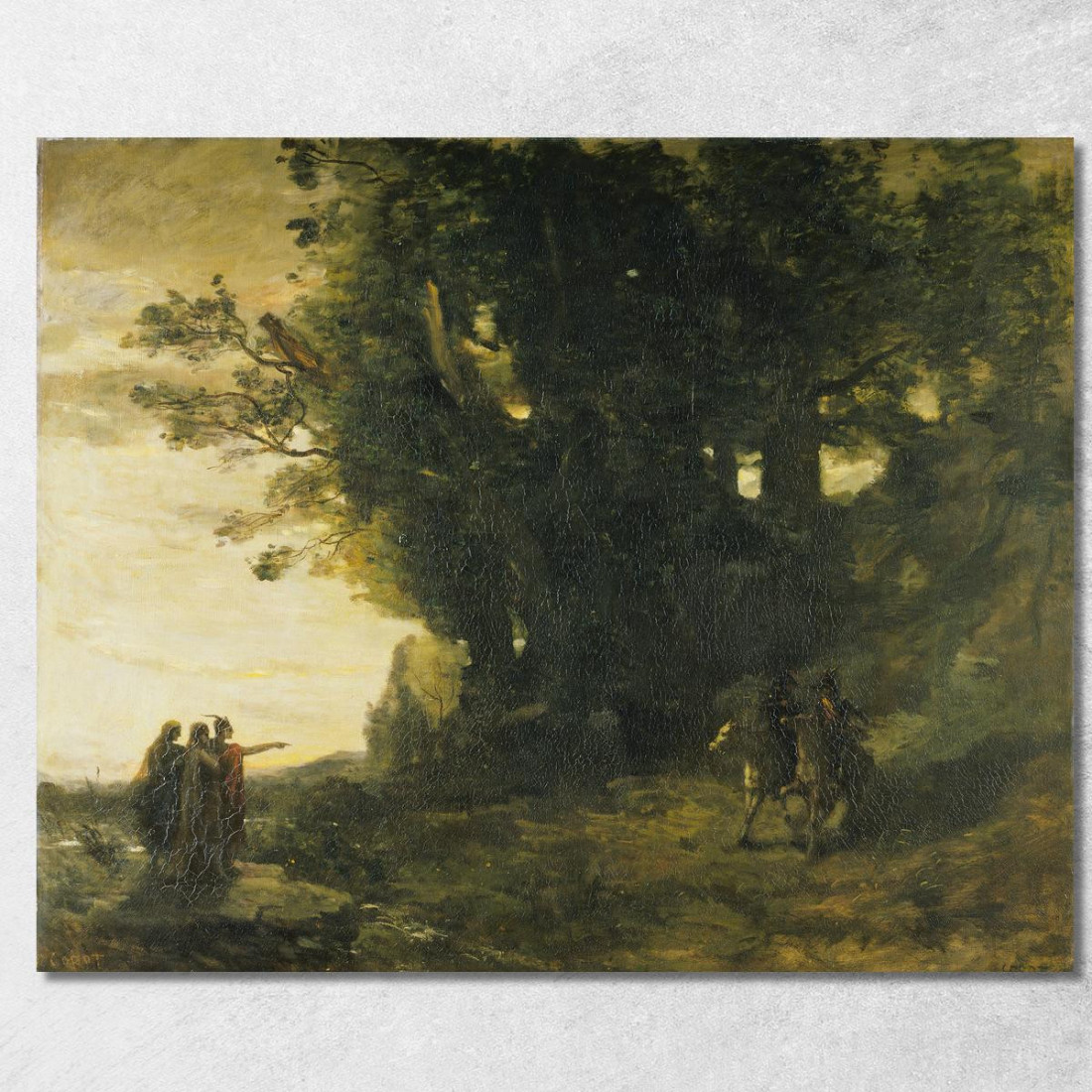 Paesaggio Di Macbeth Paesaggio Di Macbeth Jean-Baptiste-Camille Corot jbc160 quadro stampato su tela