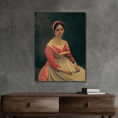 Madame Legois Jean-Baptiste-Camille Corot jbc161 quadro stampato su tela