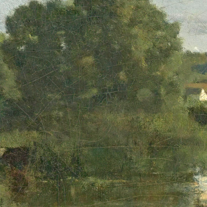 Marcoussis La Mare Aux Vaches Jean-Baptiste-Camille Corot jbc169 quadro stampato su tela