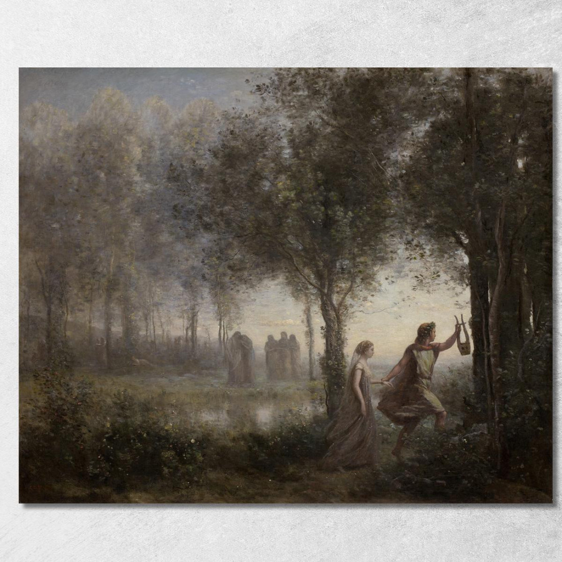 Orfeo Conduce Euridice Fuori Dagli Inferi Jean-Baptiste-Camille Corot jbc189 quadro stampato su tela